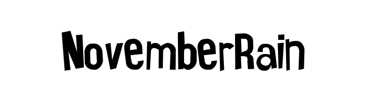 NovemberRain  フリーフォントのダウンロード