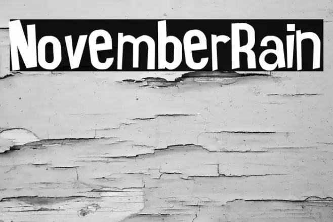 NovemberRain Font examples