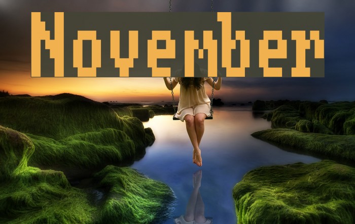 November Font examples