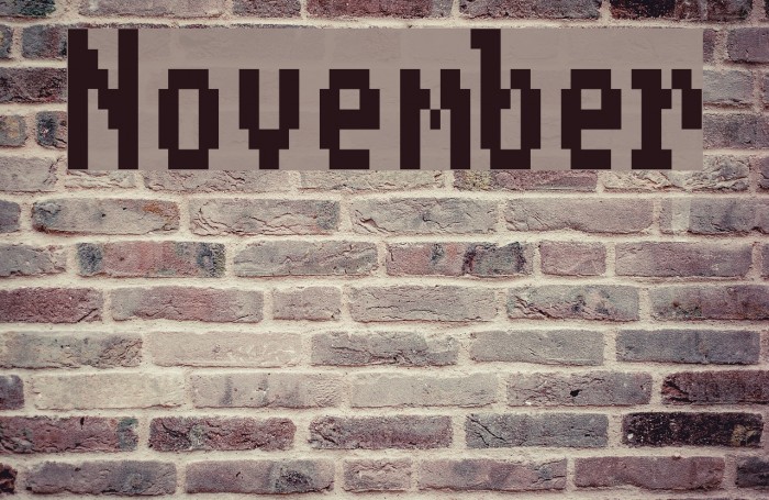 November Font examples