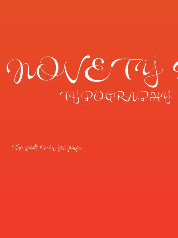 Novety Script PERSONAL USE ONLY Regular Poster