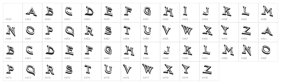 Novgorod Regular Character Map
