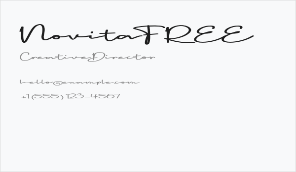 NovitaFREE Business Card