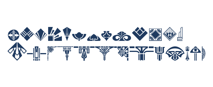 Novo Deco Ornaments Lowercase