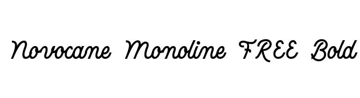 Novocane Monoline FREE Bold  Fuentes Gratis Descargar