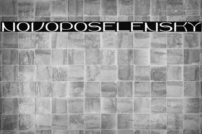 Novoposelensky Font examples