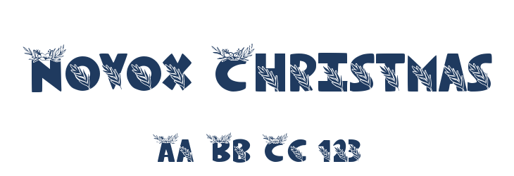 Novox Christmas Font Preview