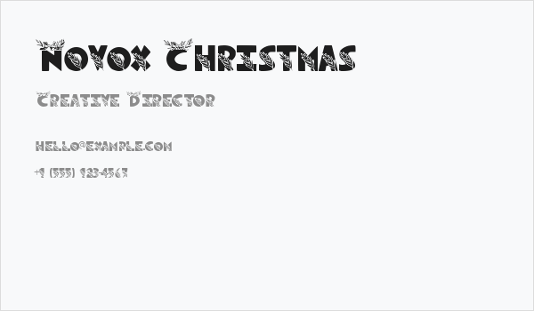 Novox Christmas Business Card