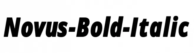 Novus-Bold-Italic  Frei Schriftart Herunterladen