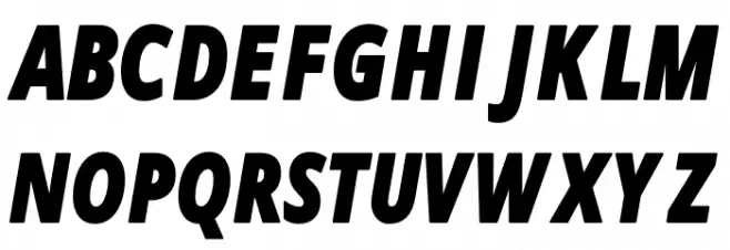 Novus-Bold-Italic Schriftart Groß