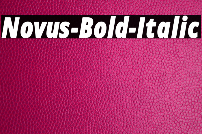 Novus-Bold-Italic Example 2