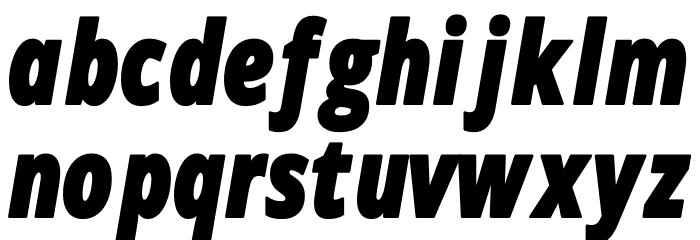 Novus-Bold-Italic Font LOWERCASE
