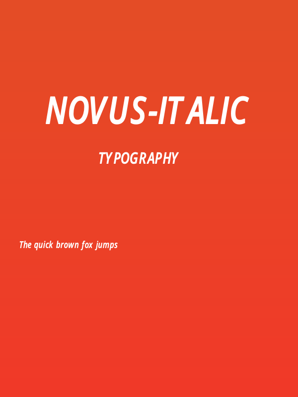 Novus-Italic Poster