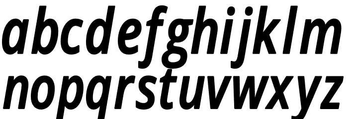 Novus-Italic Font LOWERCASE