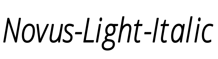 Novus-Light-Italic  Fuentes Gratis Descargar