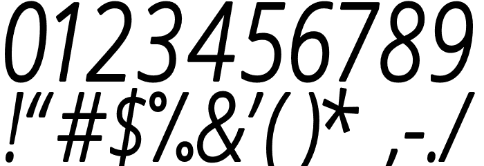 Novus-Light-Italic Font OTHER CHARS