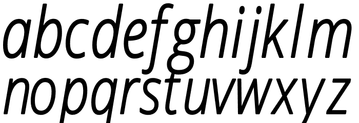 Novus-Light-Italic Font LOWERCASE