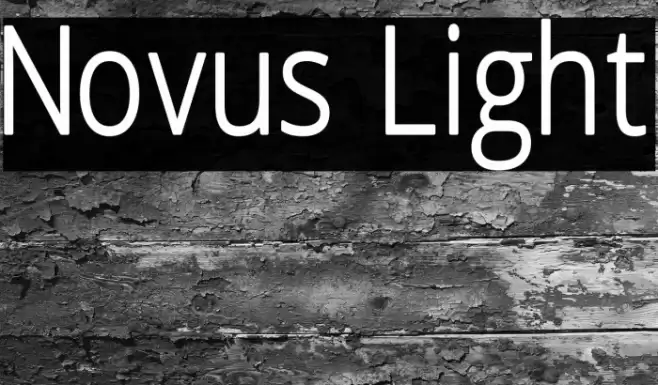 Novus Light Font examples