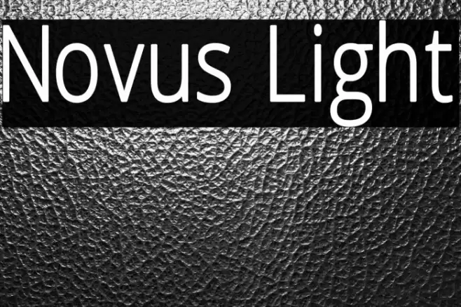 Novus Light Font examples