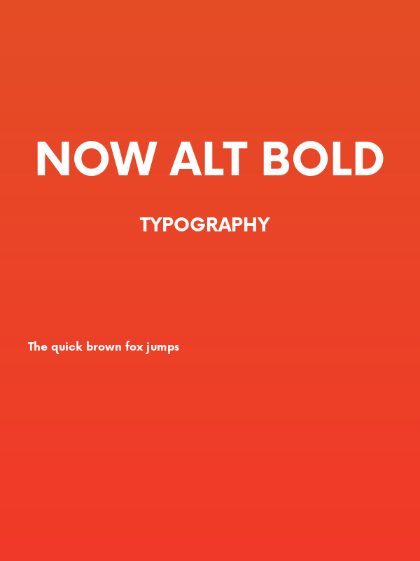 Now Alt Bold Poster