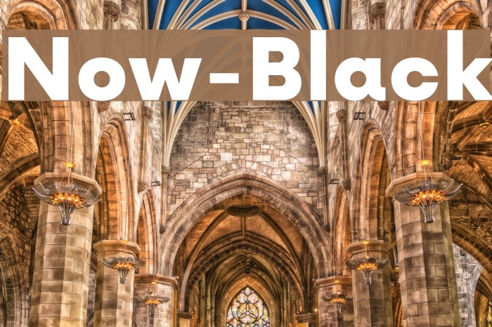 Now-Black Font examples