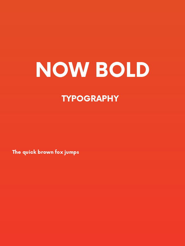 Now Bold Poster