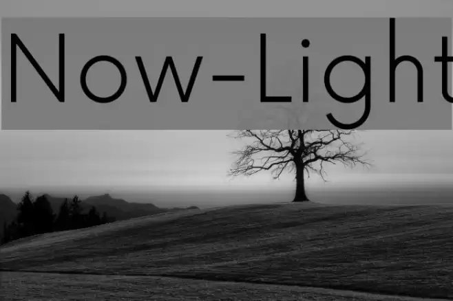Now-Light Font examples