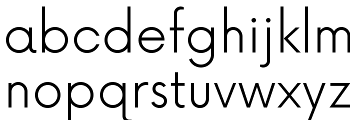 Now-Light Font LOWERCASE