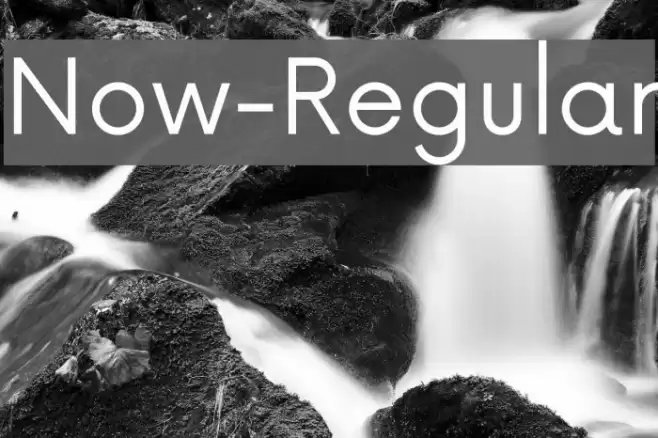 Now-Regular Font examples