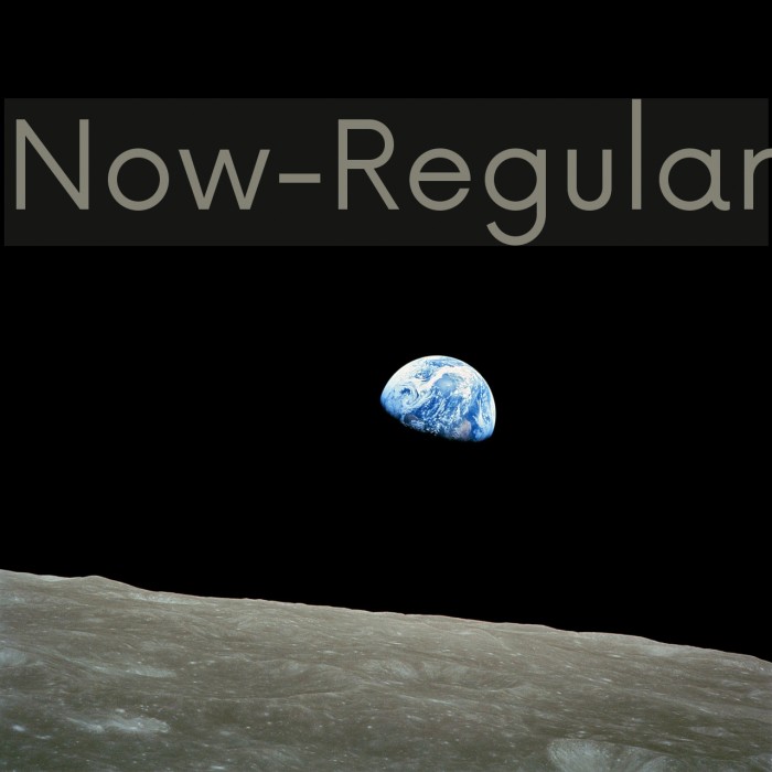 Now-Regular Font examples