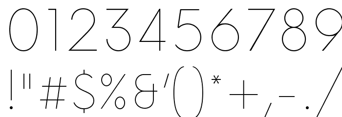 Now-Thin Font OTHER CHARS