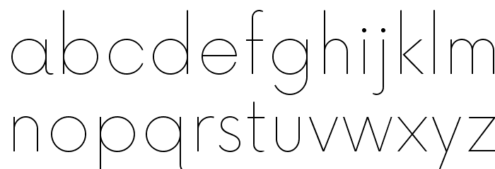 Now-Thin Font LOWERCASE