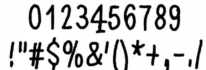 Now your conscience is clear フォント その他の文字