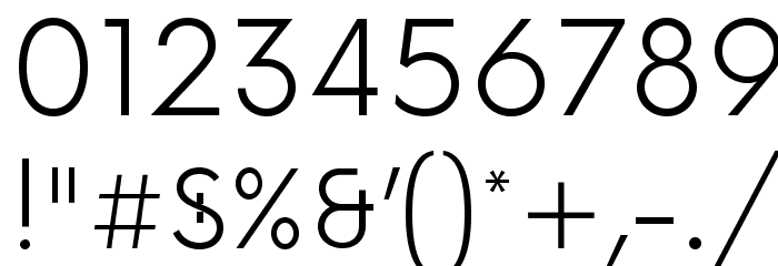 NowAlt-Light Font OTHER CHARS