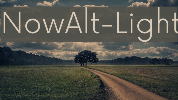 NowAlt-Light Font examples