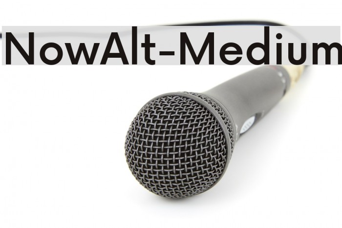 NowAlt-Medium Fonte examples