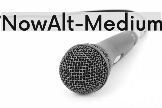 NowAlt-Medium Font examples