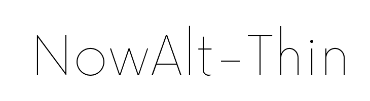NowAlt-Thin  font caratteri gratis