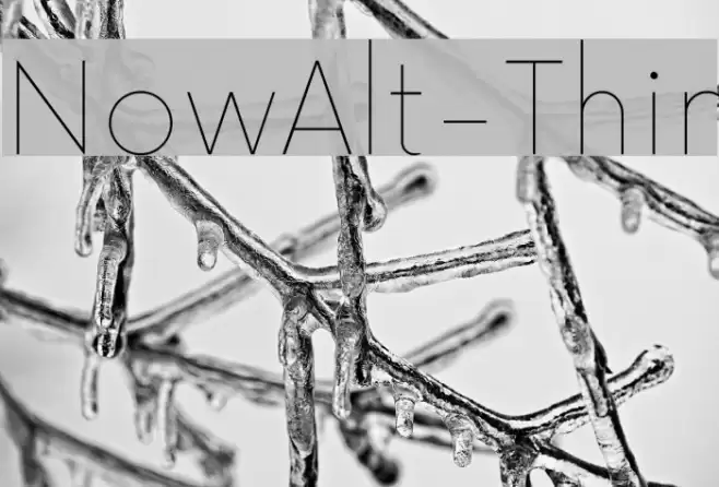 NowAlt-Thin Font examples