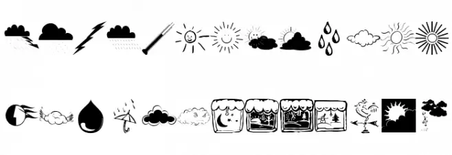 NowTheWeather Schriftart Groß