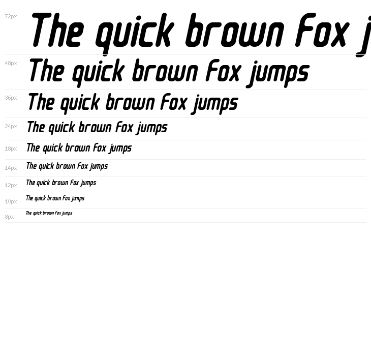 Nowadays Italic Waterfall