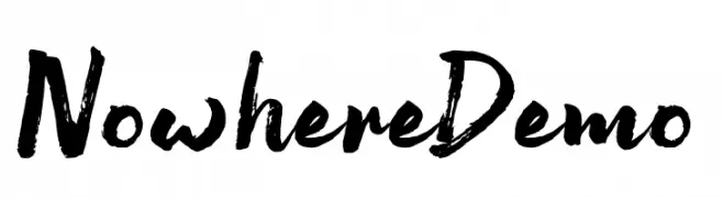 NowhereDemo  Frei Schriftart Herunterladen