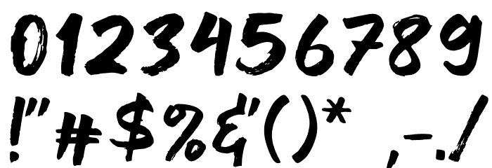 NowhereDemo Font OTHER CHARS