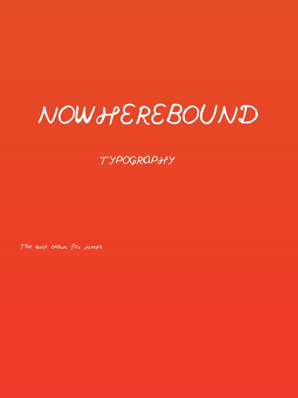 Nowherebound Poster