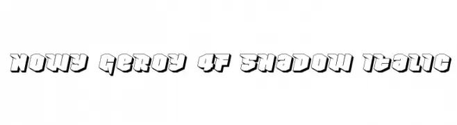 Nowy Geroy 4F Shadow Italic  नि: शुल्क फ़ॉन्ट्स डाउनलोड