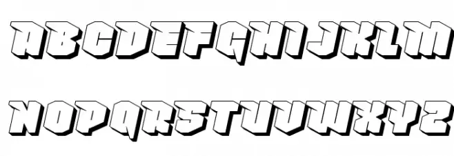 Nowy Geroy 4F Shadow Italic 字体 大写