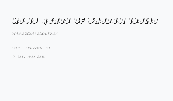 Nowy Geroy 4F Shadow Italic Business Card