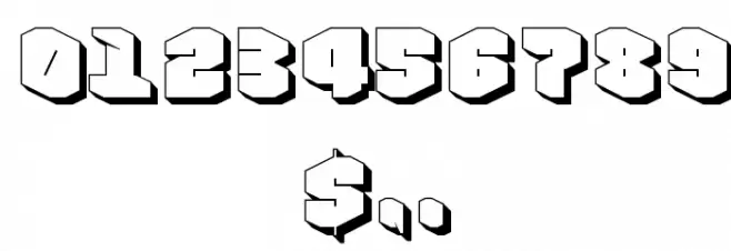 Nowy Geroy 4F Shadow Font OTHER CHARS