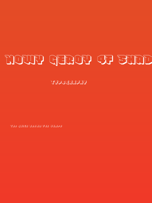 Nowy Geroy 4F Shadow Poster