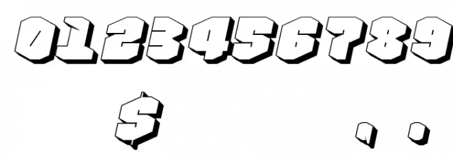 NowyGeroy4FShadow-Italic Font OTHER CHARS